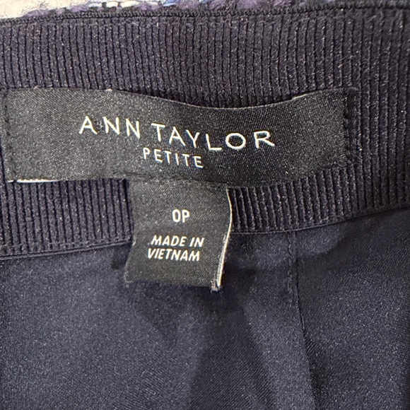 Ann Taylor navy blue and white tweed blazer and matching skirt suit - Picture 5 of 7